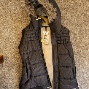 Burton Black Hooded Puffer Vest